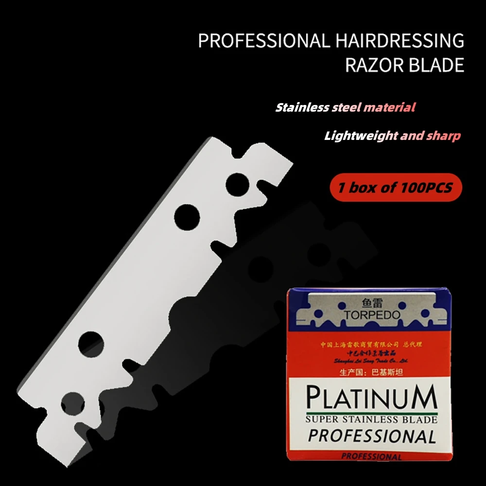 30/50/100 Uds hoja de afeitar de un solo lado cuchillas de afeitar de acero inoxidable afeitadora de hombres cuchilla de afeitar Manual herramientas de afeitado de peluquero