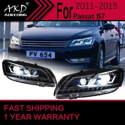 Car Lights for VW Passat B7 LED Headlight 2011-2015 US Version Head Lamp Drl Projector Lens Automotive