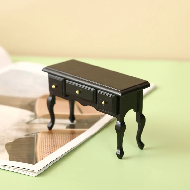 1:12 Dollhouse Miniature Dressing Table Simulation Desk Furniture Model Decor Toy Doll House Accessories