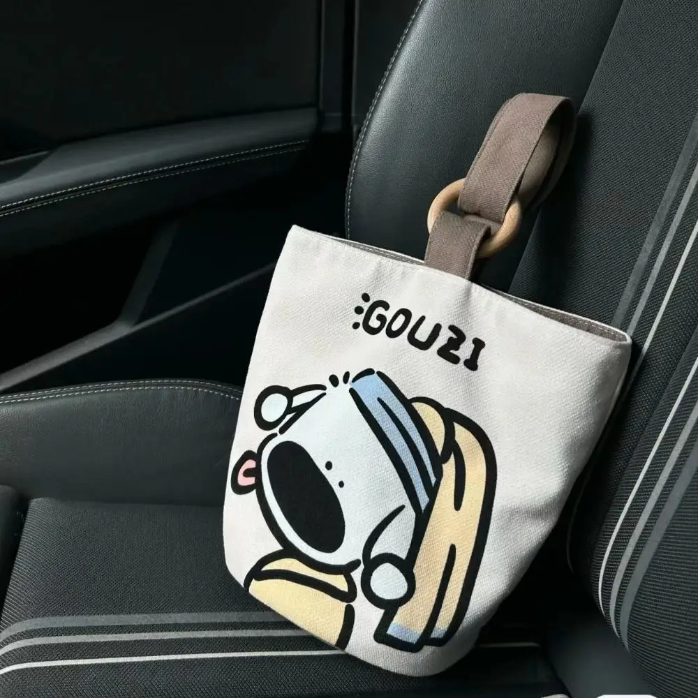 Canvas Tote Bags New Solid Color High-capacity Underarm Handbag Cartoon Print Crossbody Single Shoulder Bag Female