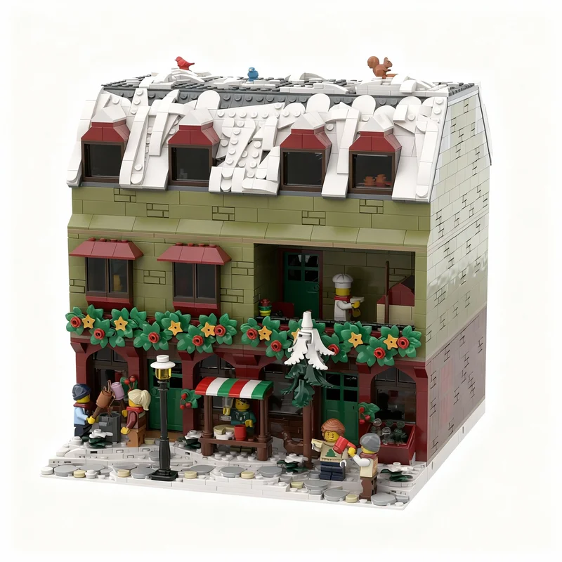 

3755pcs MOC Winter Shops Seasonal Christmas Model Building Blocks Construction Toy Christmas Gifts DIY Creative Idea Education