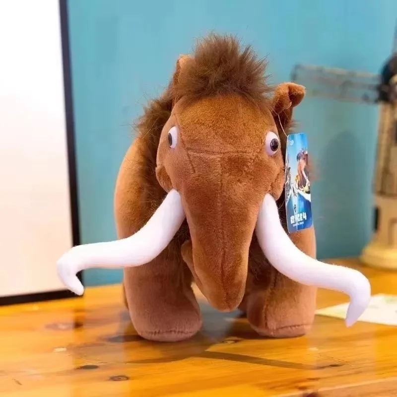 アイスエイジのぬいぐるみ、リス、マンモス、ゾウ、剣歯虎の柔らかい