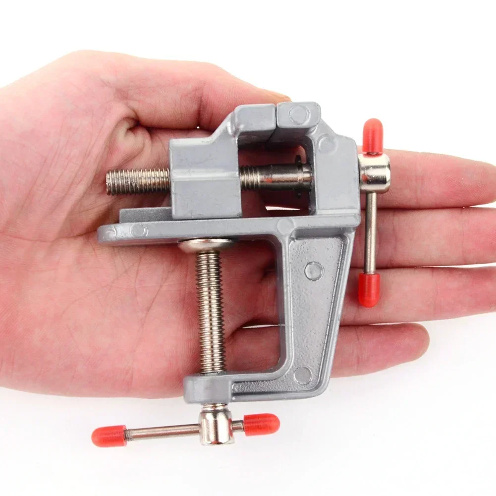 1PCS 3.5inch Aluminum Miniature Small Jewelers Hobby Clamp On Table Bench Vise Mini Tool Vice Muliti-Funcational Accessories