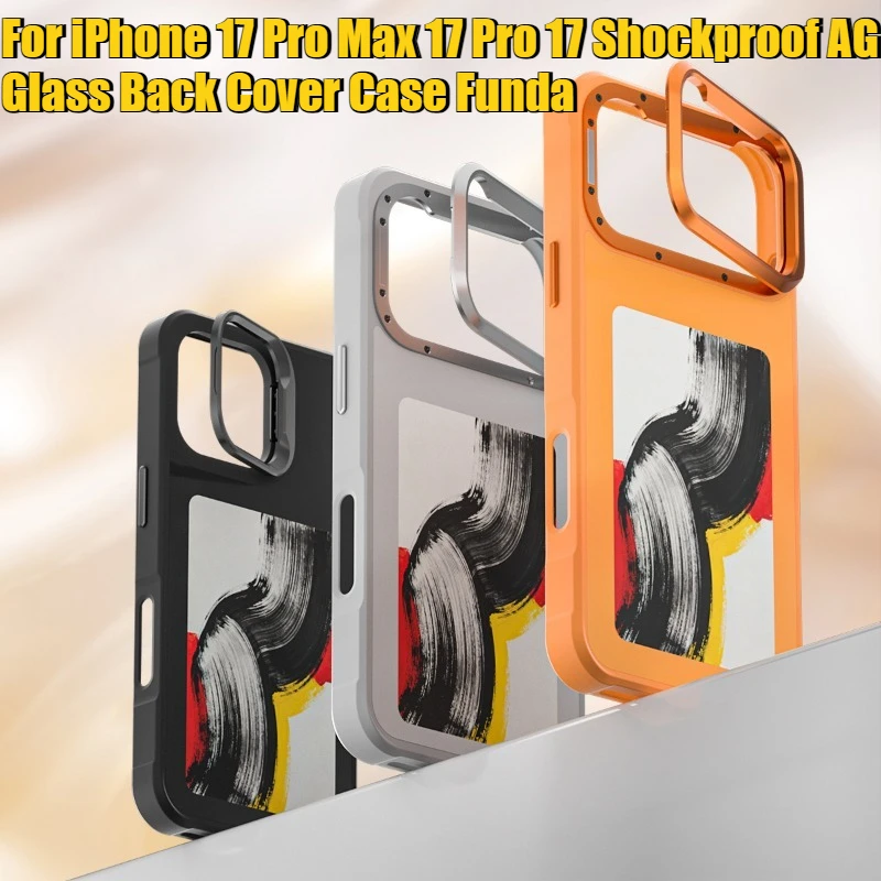 

Luxury HD Smart NFC Ink Screen Phone Case for iPhone 17 Pro Max 17 Pro 17 Shockproof AG Glass Back Cover Case Funda