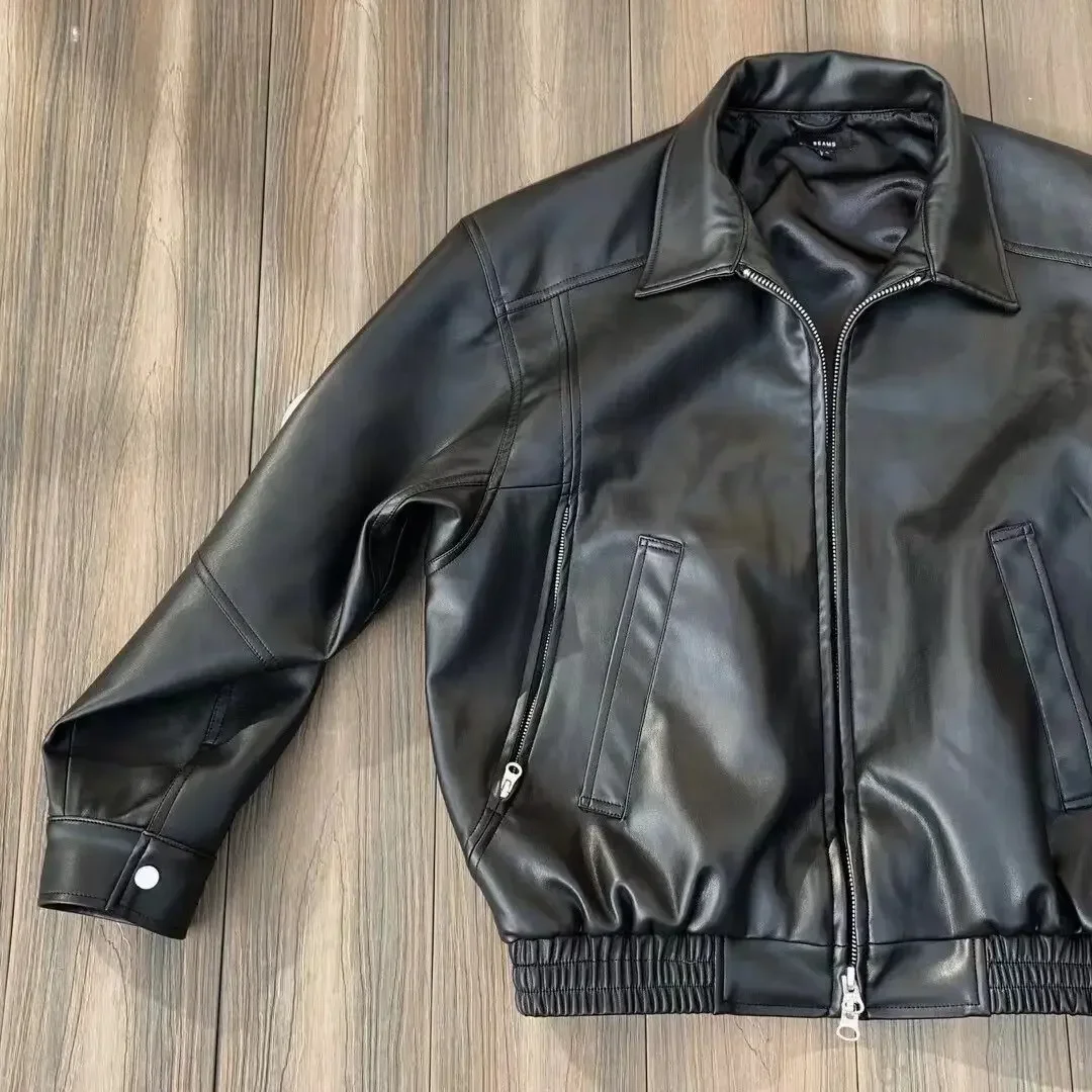 

BMS PU imitation lambskin jacket cleanfit