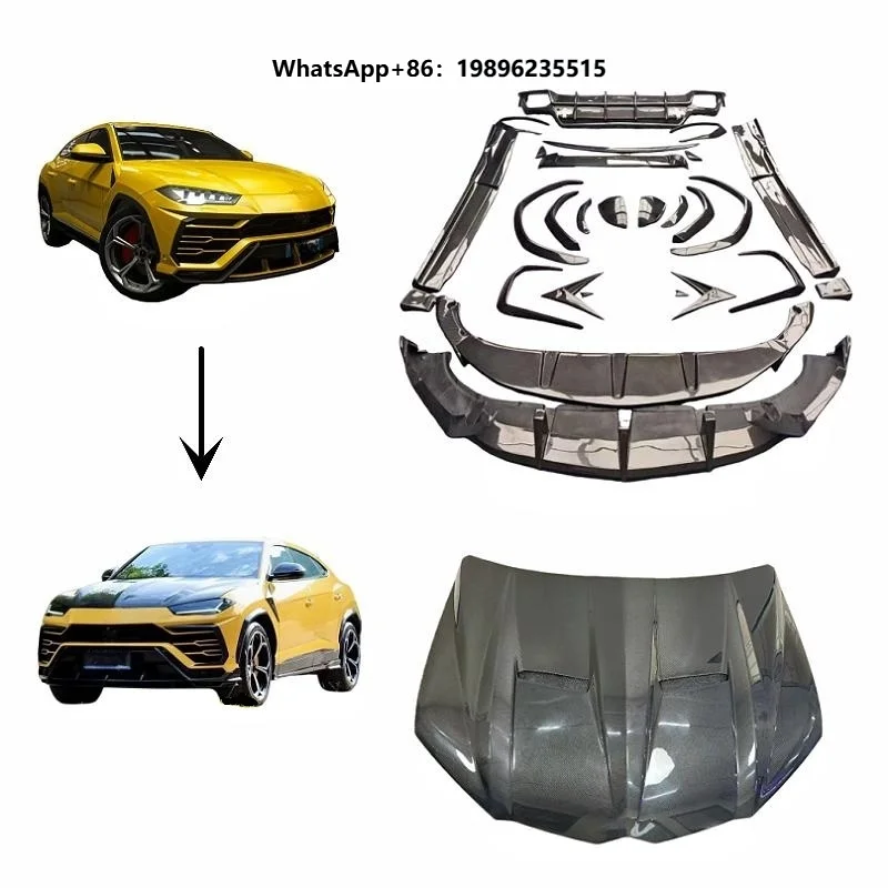 All Dry Carbon Fiber Car Accessories Bumper Lip Diffuser Side Skirt Top Style Bodykit