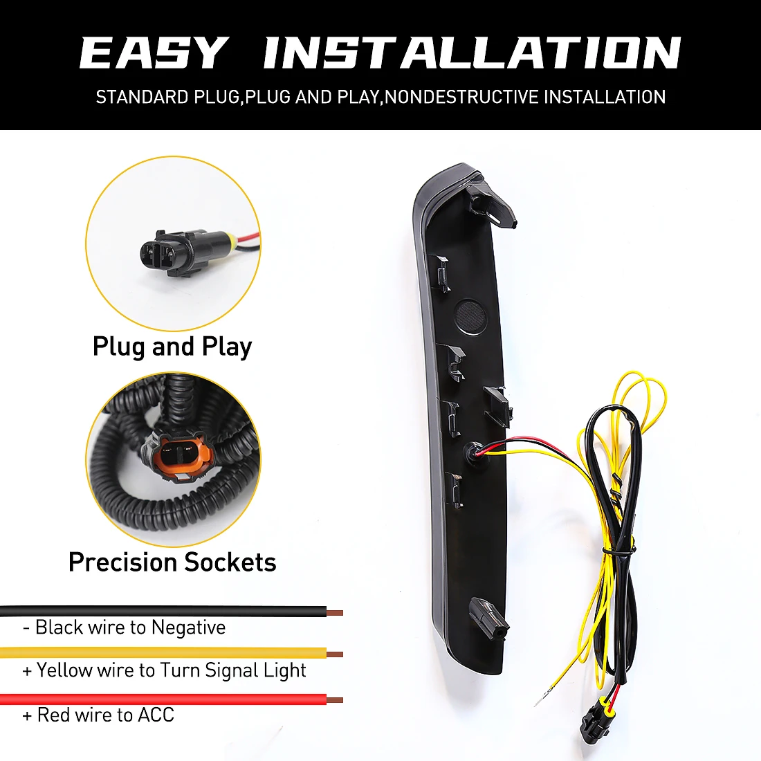 For Toyota Camry 2024 2025 9 Generation LED Daytime Running Lights DRL Turn Signal Lamp White Yellow Front Bumper Daylights 12V view 5