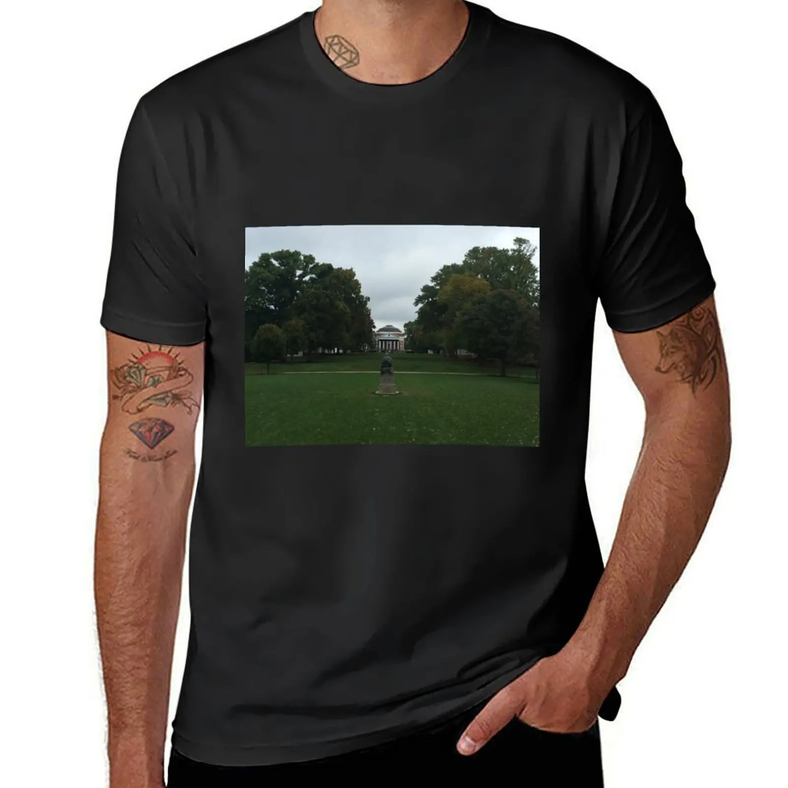 

The Lawn At UVA T-Shirt funnys heavyweights sports fans graphics funny t shirts for men