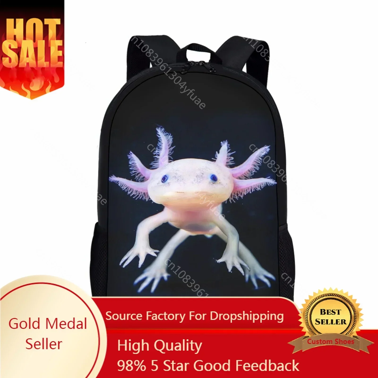 School Bags Mexico Axolotl Print Children Backpack for Teenagers Boys Girls Back Pack Satchel Kids Book Bag Schoolbag Mochila