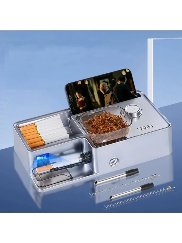 Elektrische sigarettenrolmachine met dubbele hopper |   Slimme infraroodsensor |   Automatische tabaksvulling voor 5,5/6,5/8,0 mm tubes - afbeelding 2