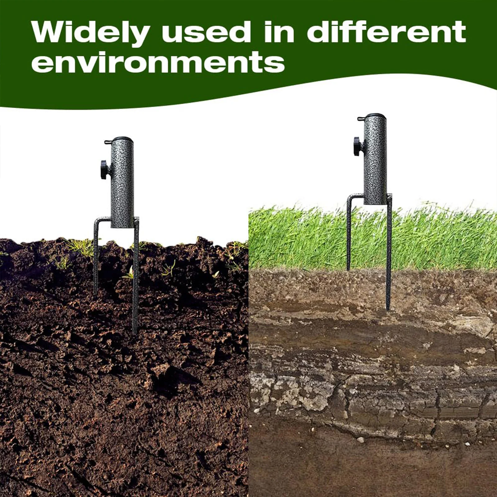 35 سنتيمتر مظلة خارجية حامل مرساة قواعد الفولاذ المقاوم للصدأ خفيفة الوزن مرساة مناسبة لخطوط الملابس المظلات #3