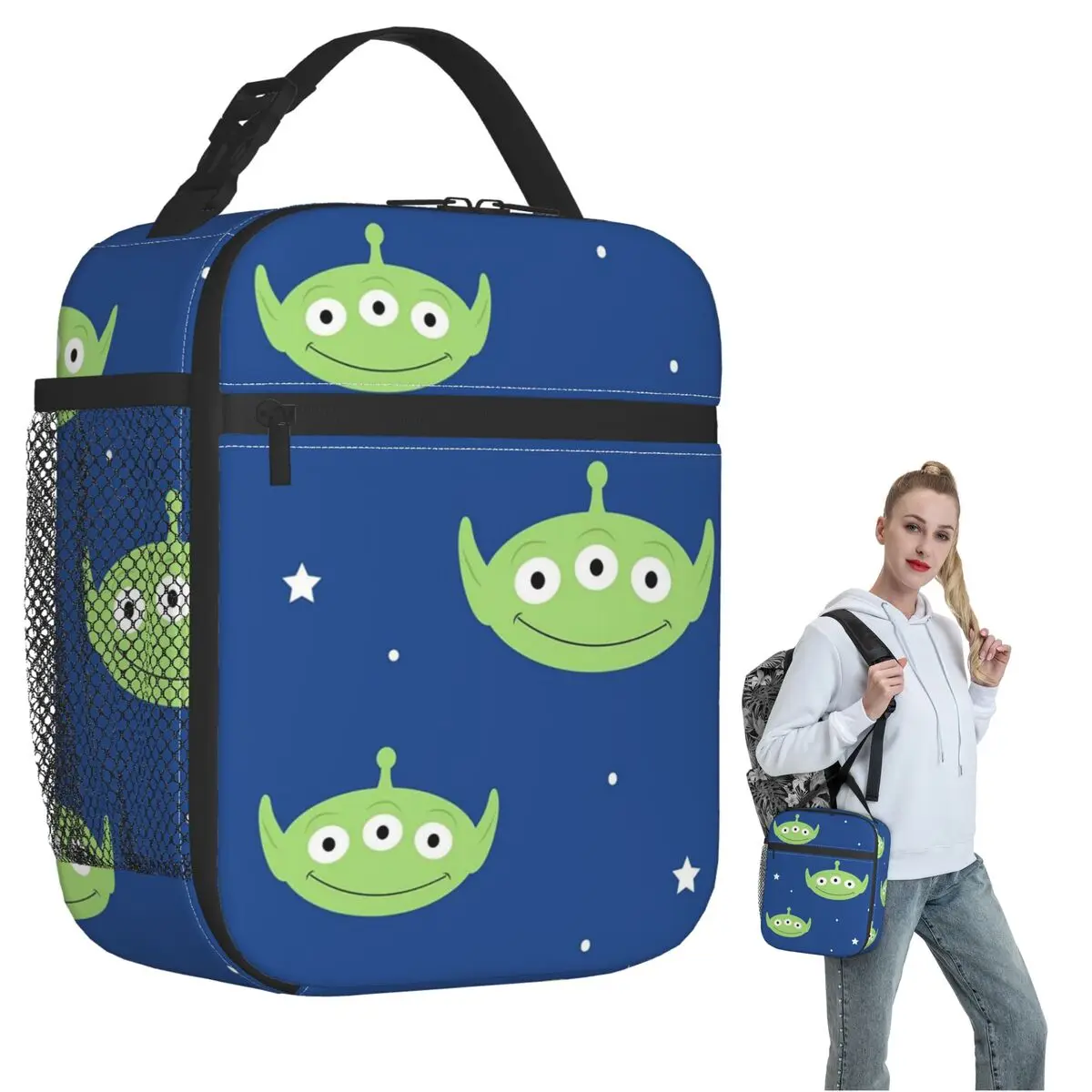 

История игрушек, мультяшные инопланетяны, изолированная сумка для обеда с героями мультфильмов для женщин и детей, портативные коробки для еды, термосумка для обеда