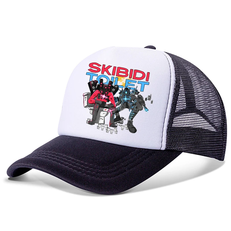 Skibidi Toilet Kids Baseball Caps Cartoon Printed Hat Boys Girls Outdoor Sports Sun Hat Adjustable Peaked Cap Birthday Gifts