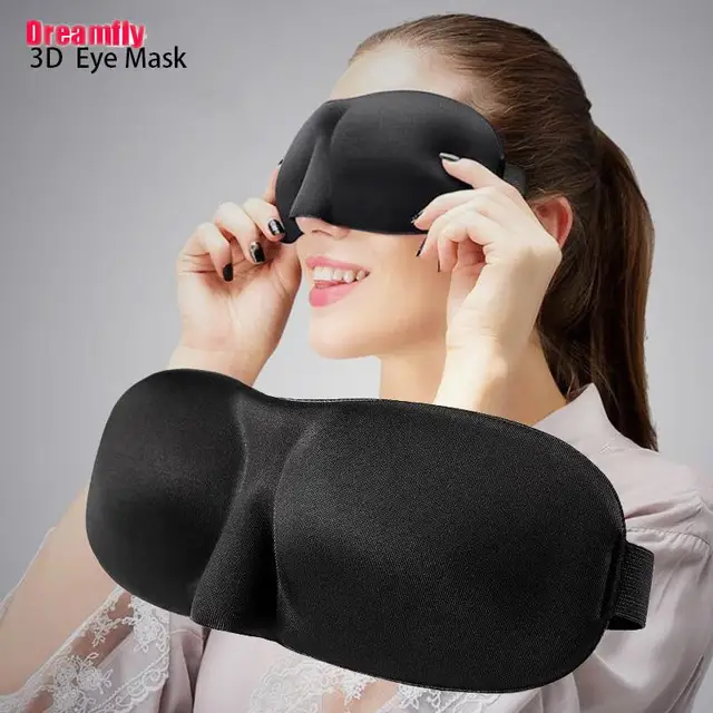3D maska do spania na oczy Travel Rest Aid Eye Mask Cover Patch Paded Soft Sleeping Mask Blindfold Eye Relax Massager Beauty Tools