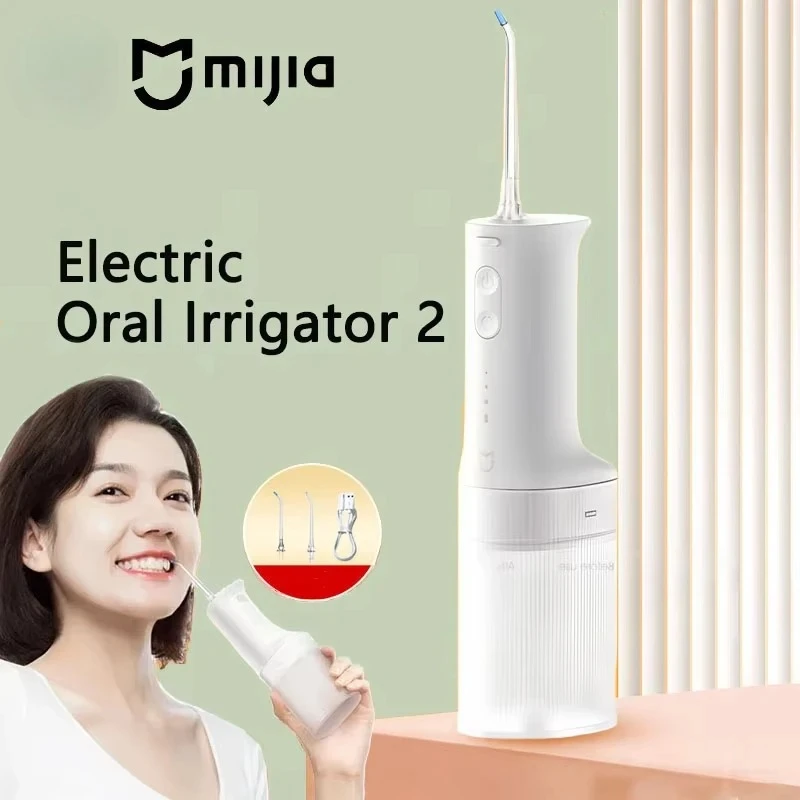 Original MIJIA Portable Oral Irrigator /2 Dental Teeth Whitening Flosser Bucal Tooth Cleaner Waterpulse Water Thread for Teeth