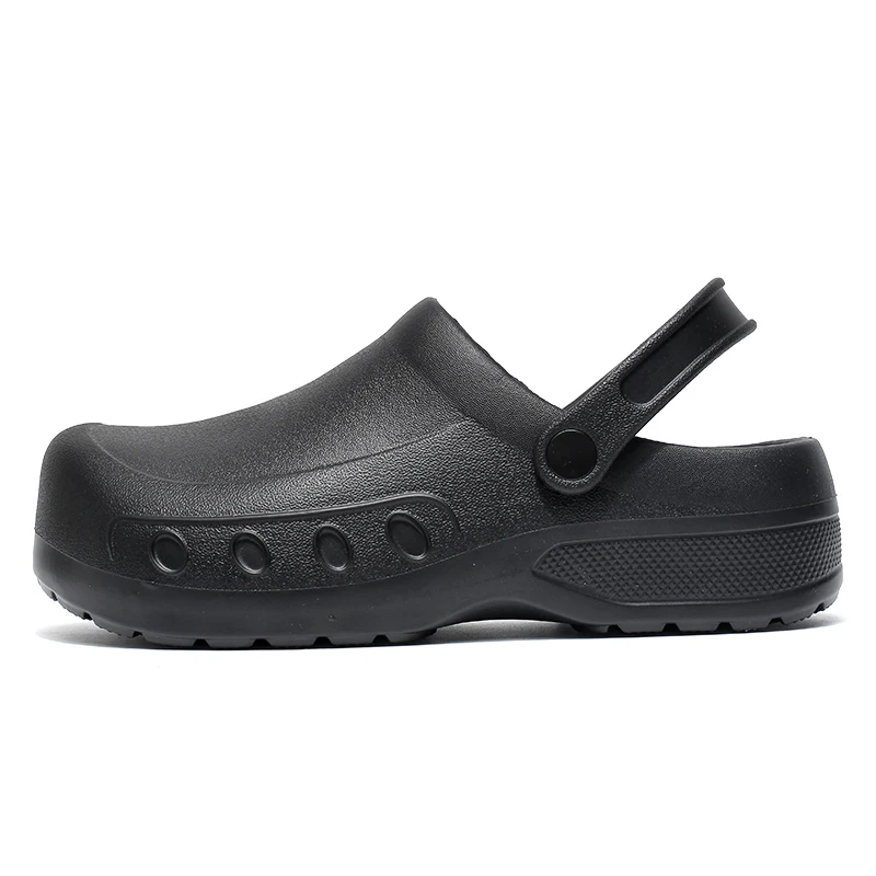 Mens Wide Toe Box Chef Clogs Kitchen Work Shoes Waterproof Lightweight EVA Nursing Shoes for Restaurant Plus Size 50 51 52 53 54