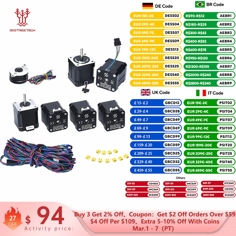

BIGTREETECH Voron V2.4 LDO Motor Kit LDO Stepper Motor 3D Printer Parts Upgraded For Voron V2.4 DIY 3D Printer Extruder