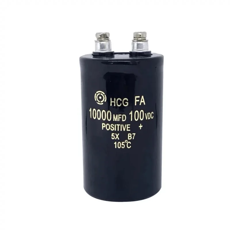 1 Uds condensador electrolítico DC importado 100V10000UF condensador de batería de reparación activada 10000MFD100VDC