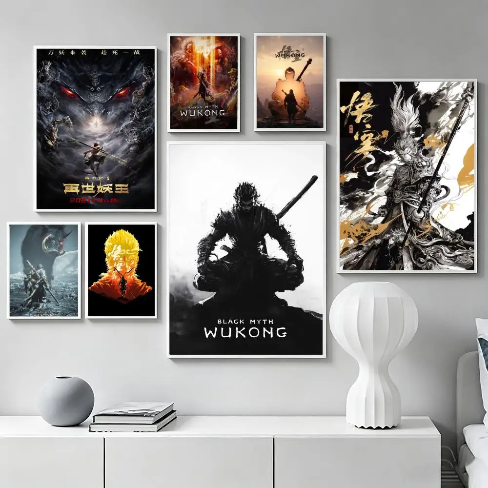 Game B-Black Myth Wukong Poster Premium Art Wall Decor, Simple Ornament for Living and Leisure Areas