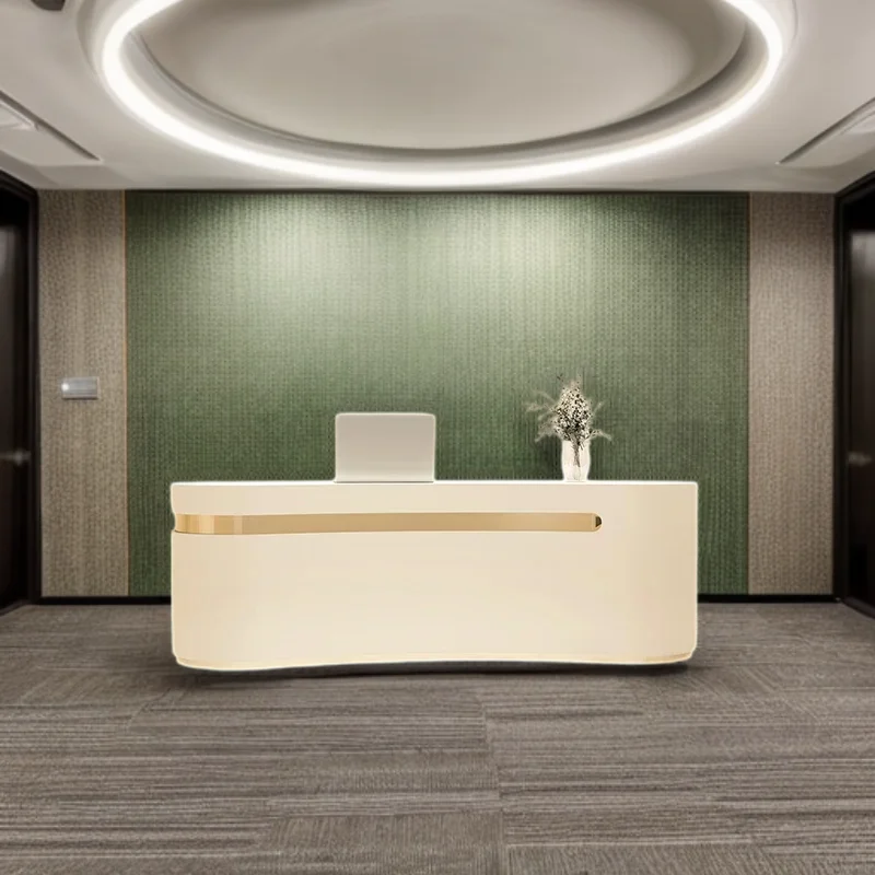 

Luxurious Office Desk Reception Salon Hairdressing Furniture Counter Beauty Modern Shop Service Recepcion Mostrador Receiption