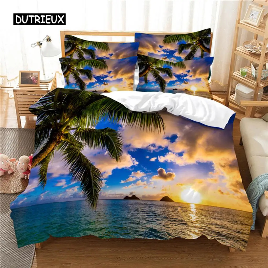 

Seaside Bedding Set Duvet Cover Set 3d Bedding Digital Printing Bed Linen Queen Size Bedding Set Fashion Design