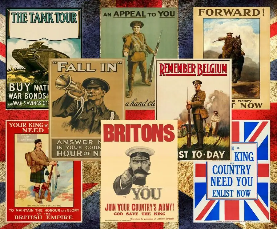 50Style Choose Unframed World War Vintage High Quality British Propaganda ,Art Picture Print Canvas Poster, Home Wall Deco