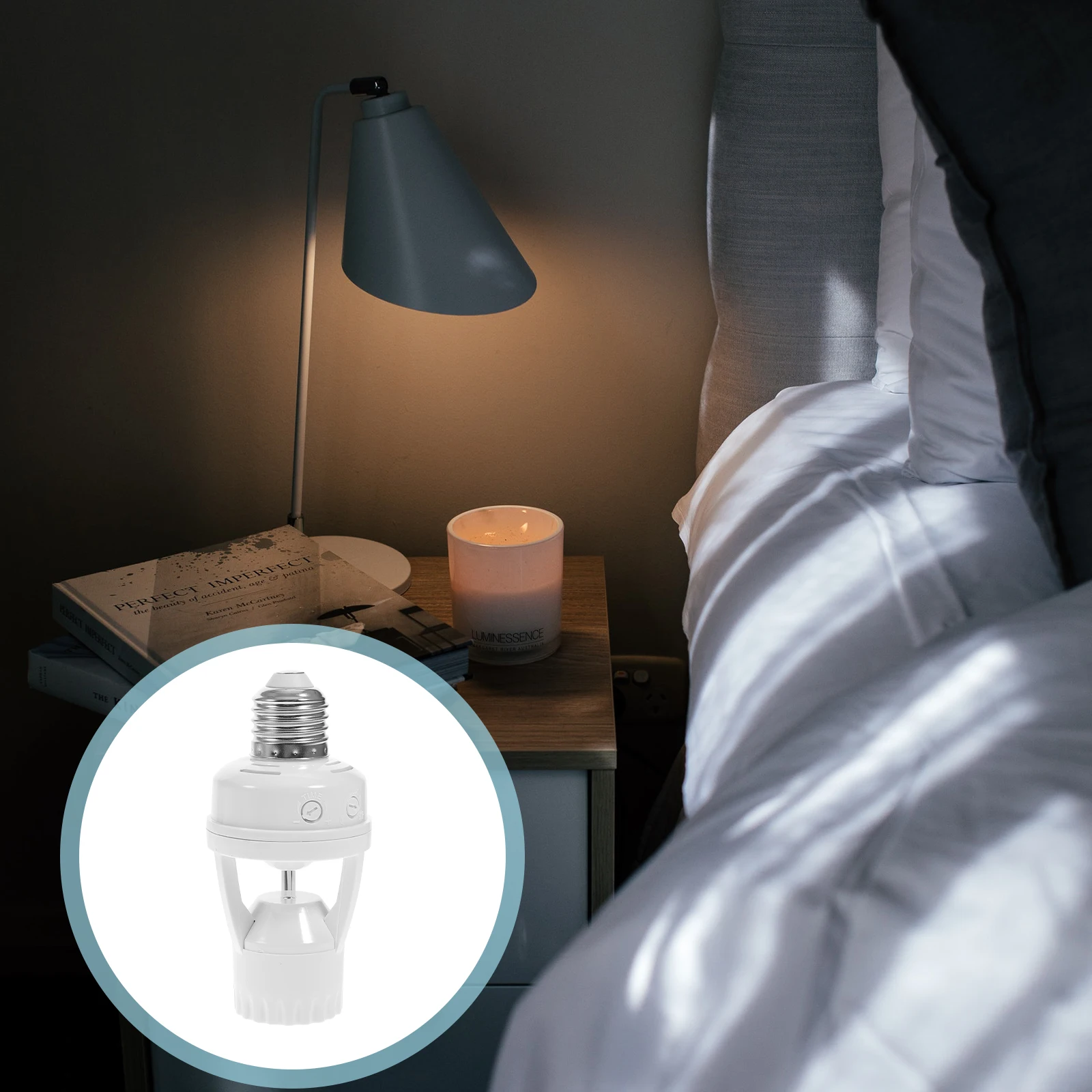 

E27 Sensor Lamp Socket Holder Infrared Human Induction Adjustable Time Lux 360 Degree Detection Bathroom Corridor Stair