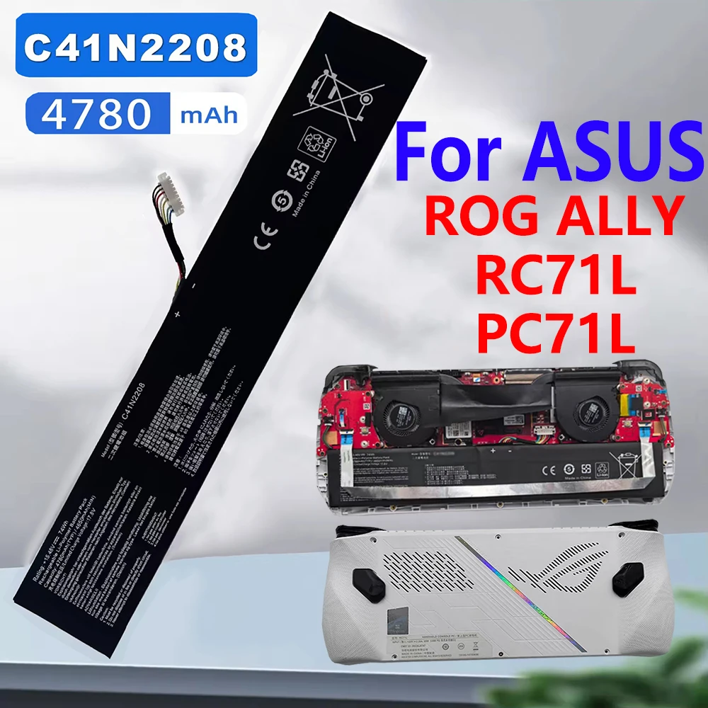 

100%NEW 15.48V C41N2208 High Capacity Li-ion Battery For ASUS ROG ALLY Gaming Handheld Series of RC71L/PC71L Accessories Battery