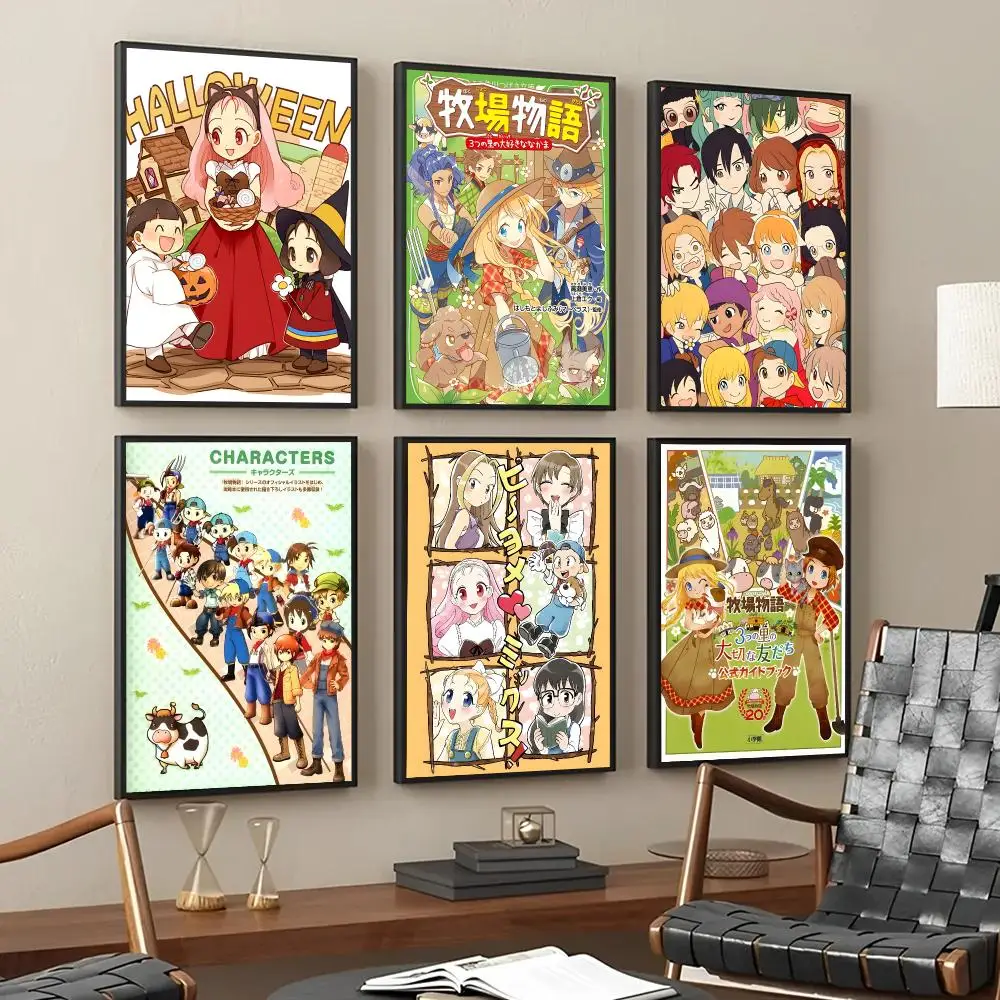 Story Of Seasons Friends Of Mineral Town Poster Decorative Wall Art Stickers Mural For Home Living Room Hallway Decor Gift