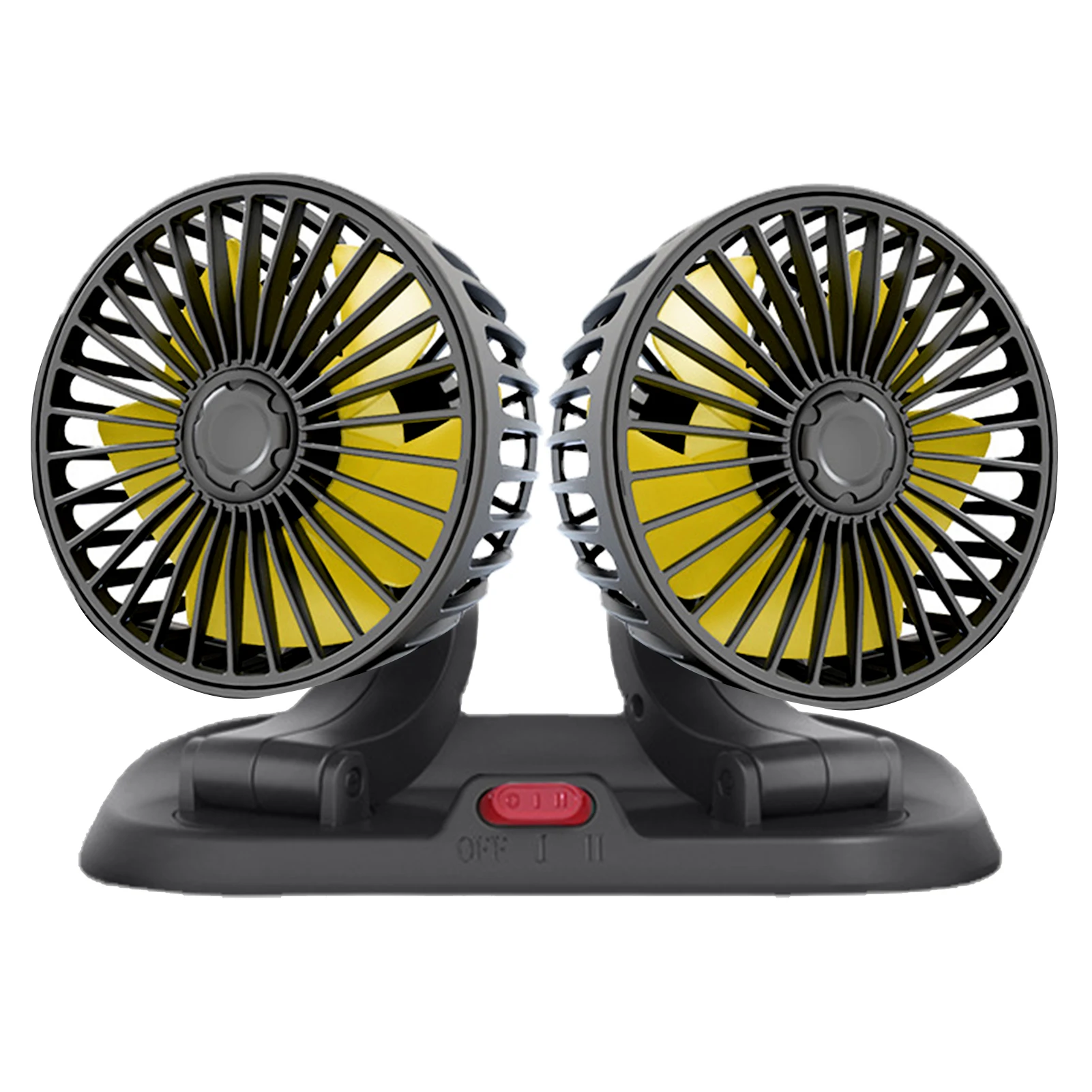 

Car Fan Mini 360 Degree Rotation Dual Head Small Fan For Vehicle Air Circulation Rotation Strong Wind Mini Car Fan For Dashboard