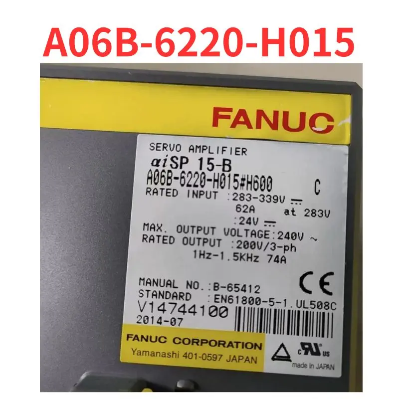 second-hand      drive   A06B-6220-H015, function well   Tested well and shipped quickly