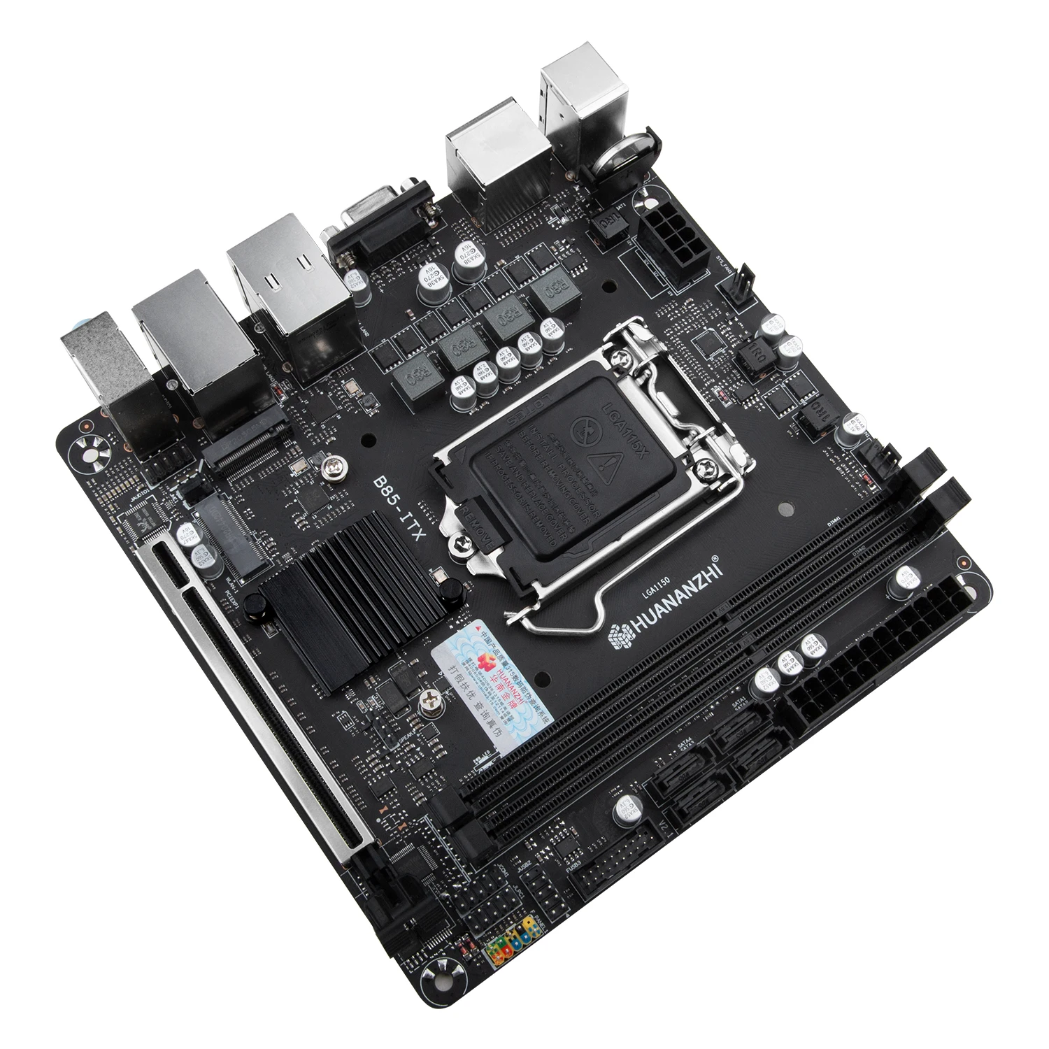 Imagem -03 - Huananzhi B85 Itx Placa-mãe Itx Intel Lga 1150 i3 i5 i7 e3 Ddr3 1600mhz 16gb M.2 Sata Usb3.0 Vga dp Hdmi-compatível