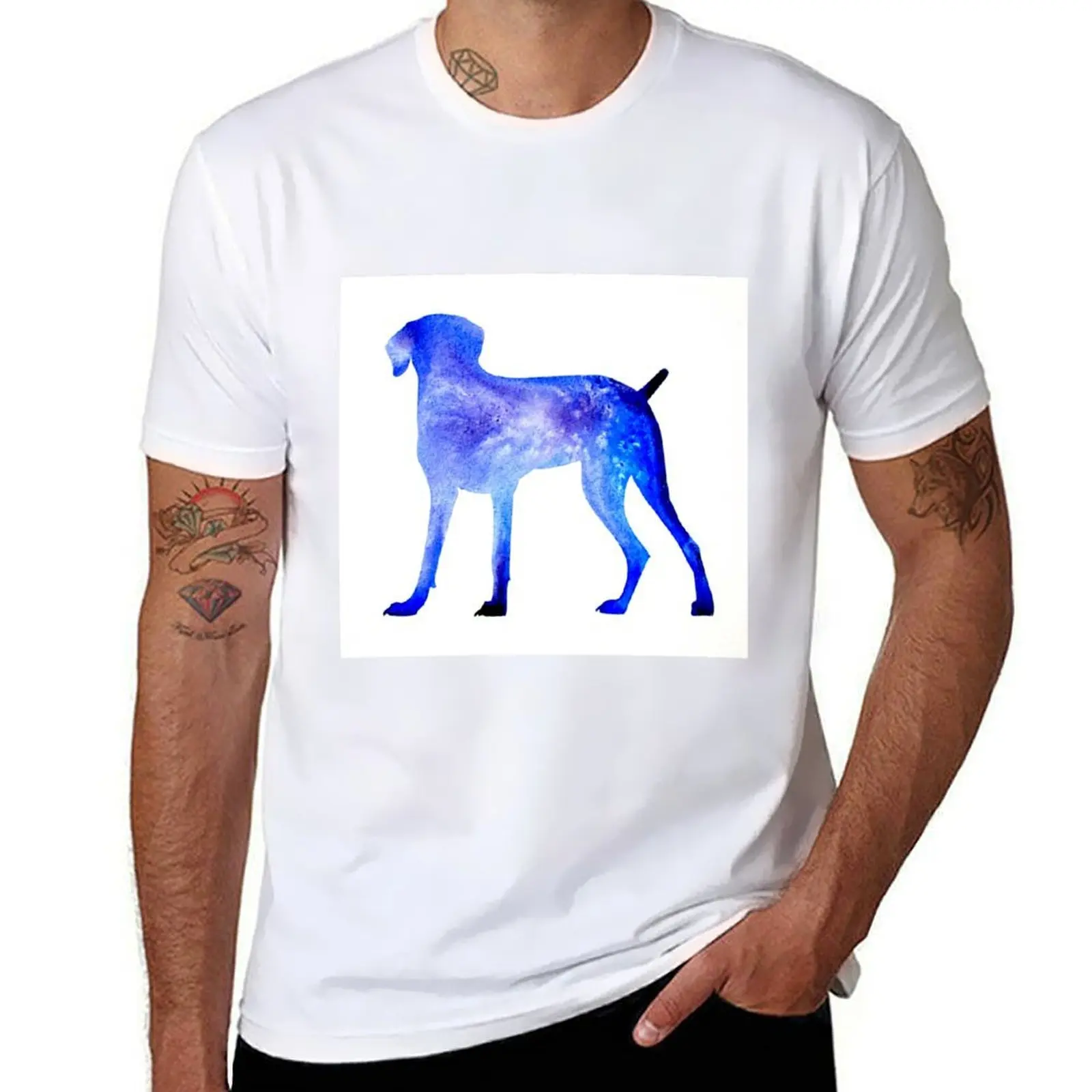 

Weimaraner Silhouette T-Shirt mens graphic t shirts cotton t shirts high quality T-Shirt