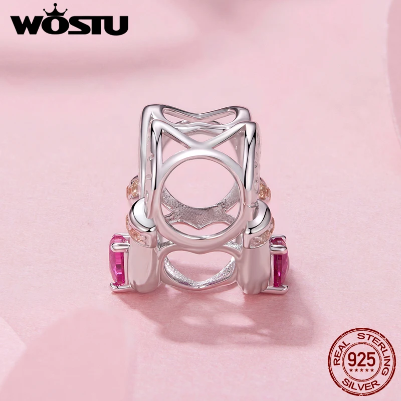 WOSTU 925 فضة الشكر تركيا قلادة لا نهاية لها الحب سحر الأصلي صالح للنساء محظوظ سوار DIY غرامة مجوهرات #5