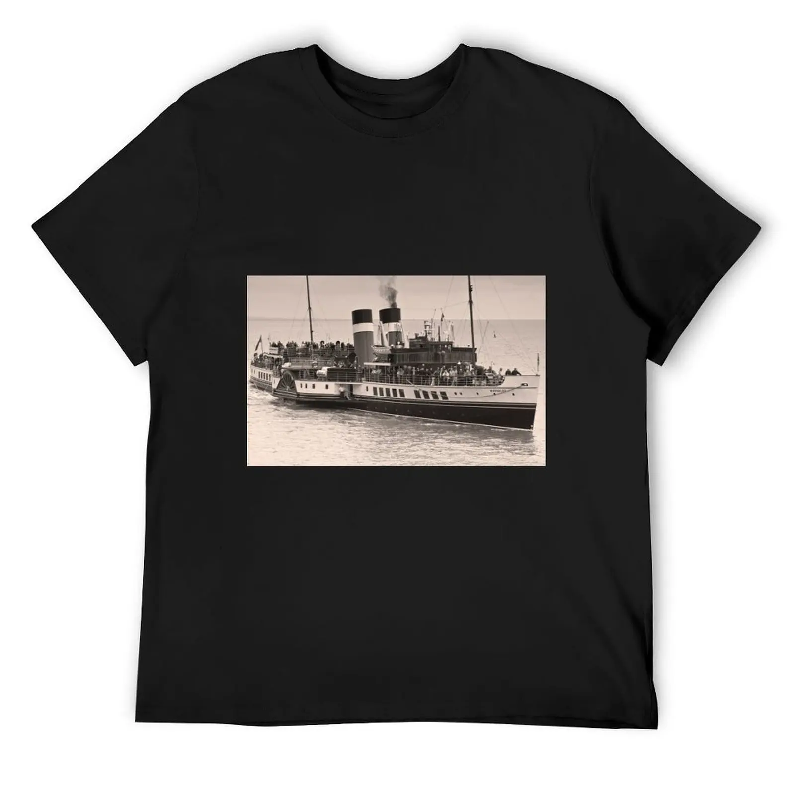 Waverley Paddle Steamer In Sepia T-Shirt hippie clothes cheap stuff quick-drying anime clothes shirts men