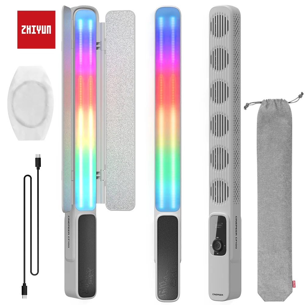 ZHIYUN CINEPEER CF100 100W RGB Light Stick 2700K-6500K Handheld LED Video Light Wand for Vlog Live Stream Photography