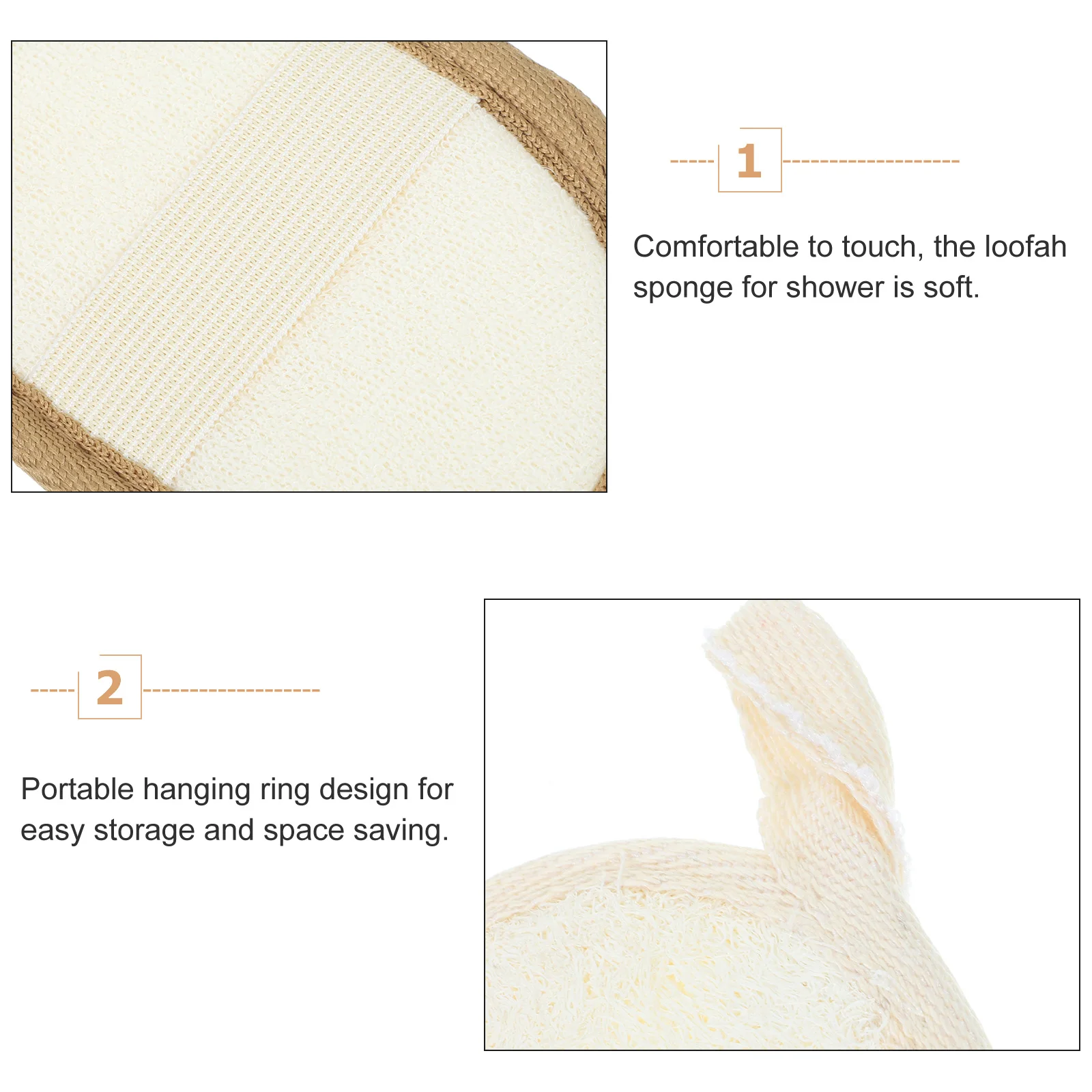 

Natural Bath Loofah Sponge Scrubber Shower Body Exfoliating Drying Hook Skin Friendly Gifting Idea Bathing Body Wash Scrubbers