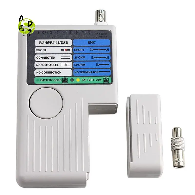 

AED7-Professional Multi Function 4 In 1 Network Cable Tester RJ45/RJ11/USB/BNC LAN Cable Cat5 Cat6 Wire Tester