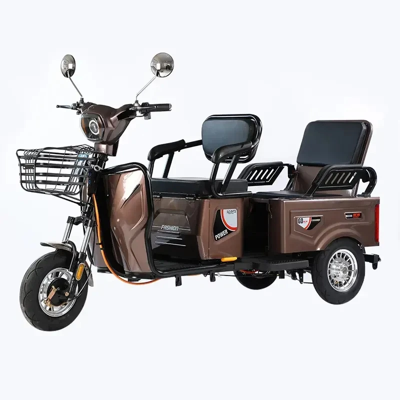 The new electric tricycle small passenger and cargo dual-purpose load hauling home pick up children