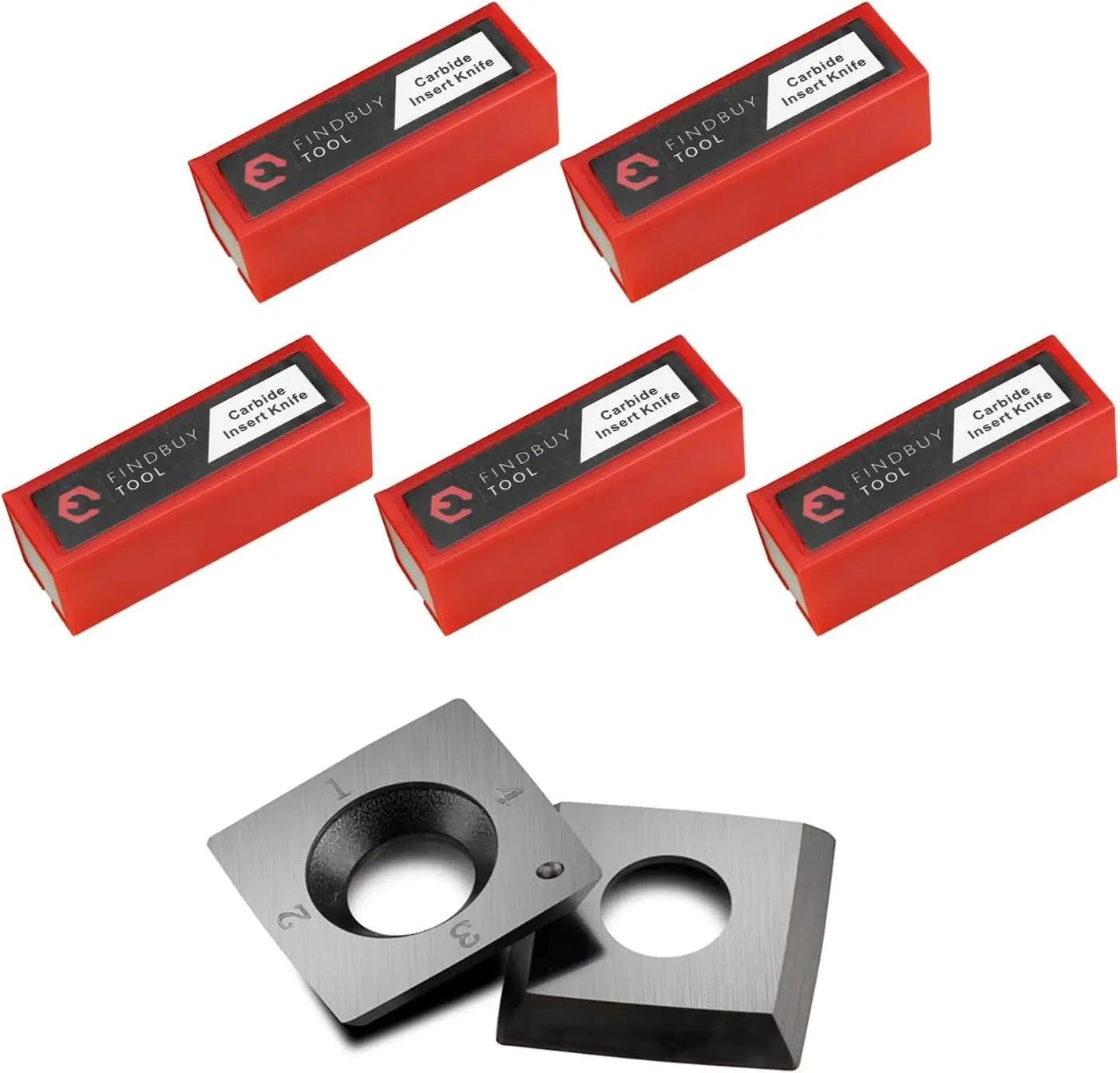 Carbide Inserts cutters (15x15x2.5mm-30°-R150-4R0.5) Insert for Woodworking Helical Cutter Head Tools, 100Pcs