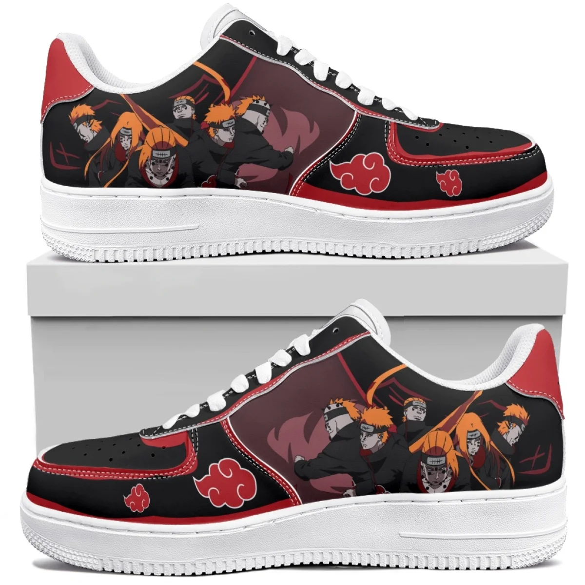 Naruto Anime Schoen Akatsuki Figuur Uzumaki Naruto Mode Basketbal Schoenen Hoge Kwaliteit Sneakers Casual Schoenen Aangepaste Schoen Gift