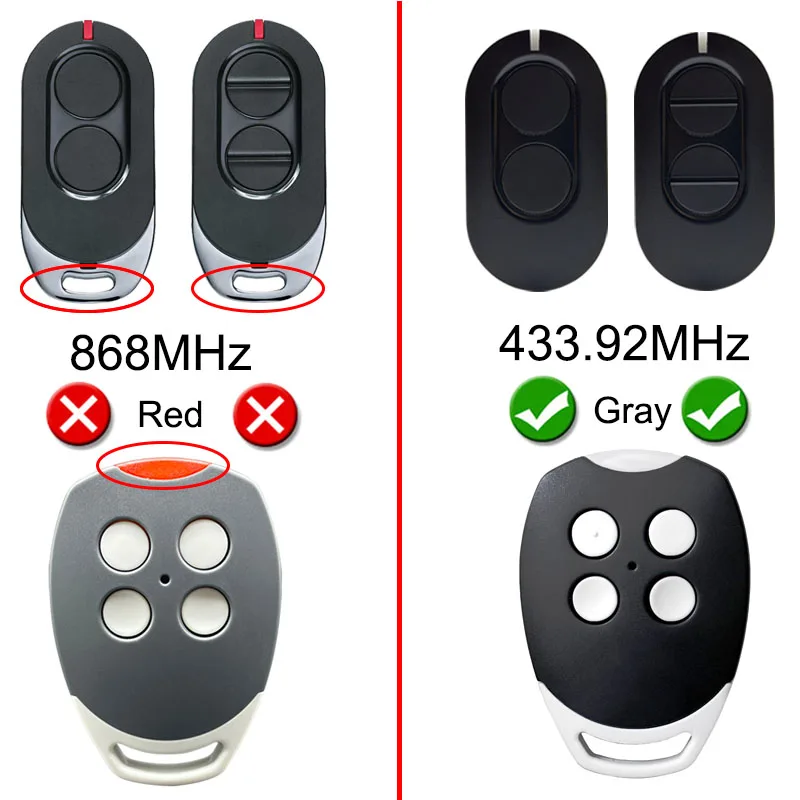 For DITEC GOL4 BIXLG4 BIXLP2 BIXLS2 Garage Door Remote Control 433.92MHz Rolling Code Remote Control Gate Transmitter