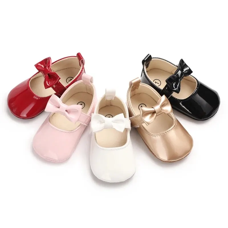 Baby Girl Shoes Bowknot Flats Soft Sole Newborn Princess Walker Sandals Formal Toddler Shoe