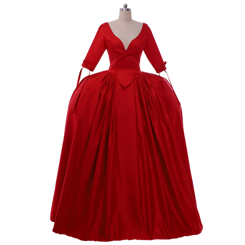 

Cosplayitem TV Outlander Claire Randall Fraser Cosplay Costume Claire Red Dress Medieval Rococo Dress Custom Made