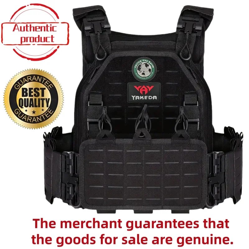 YAKEDA Tactical Vest 6094 Fast detachable light laser cut outdoor hunting black gear carry vest of high quality 1000D nylon