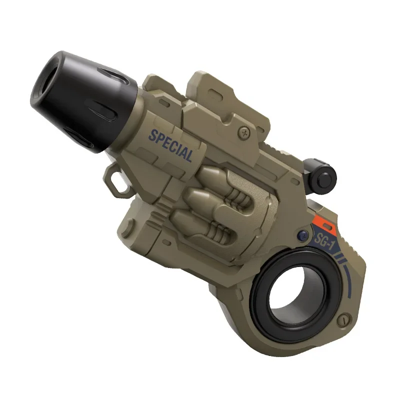 Fidget Spinner Ring EDC Launcher Mini Blaster 2 Stück mit 6 Saug-Darts Stressabbau Interaktives Lernspielzeug Geschenk für Kinder