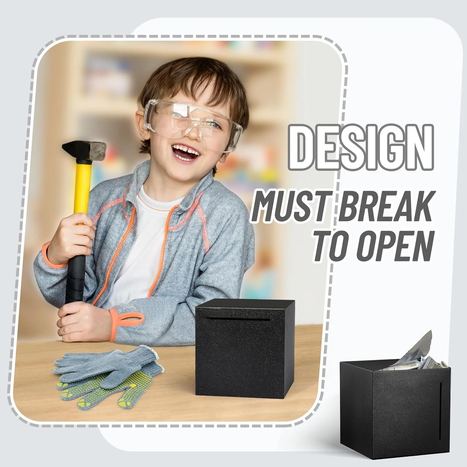 يمكن استخدام البنك الخنزير المعدني فقط لهدايا الهالوين وعيد الميلاد كديكور سطح المكتب