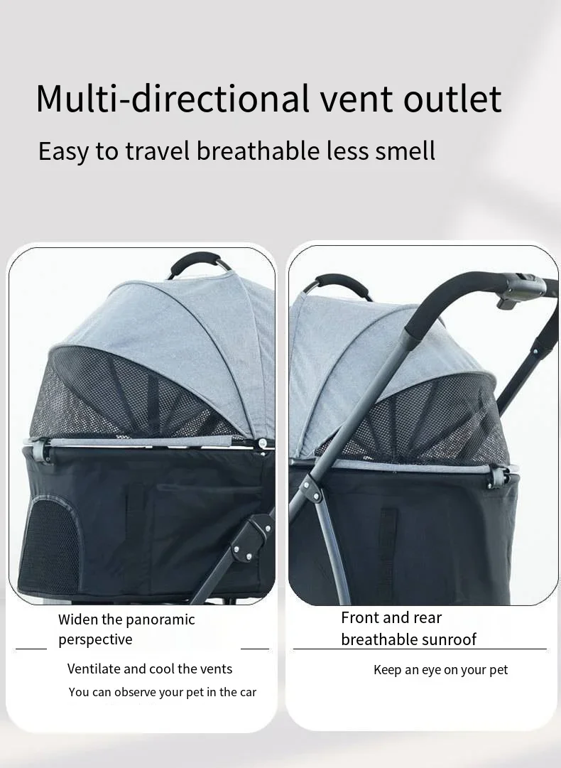 Pet Car Strollers 3in1 Lightweight Foldable Specifically Designed for Walking Dogs Infants Medium-sized Small Dogs Cats Outdoor