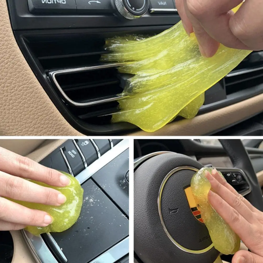 Auto Car Clean Pad Glue Gum Gel Interior Dust Dirt Dashboard Air Outlet Vent Keyboard Clearning Tool Powder Cleaner Dust Remover