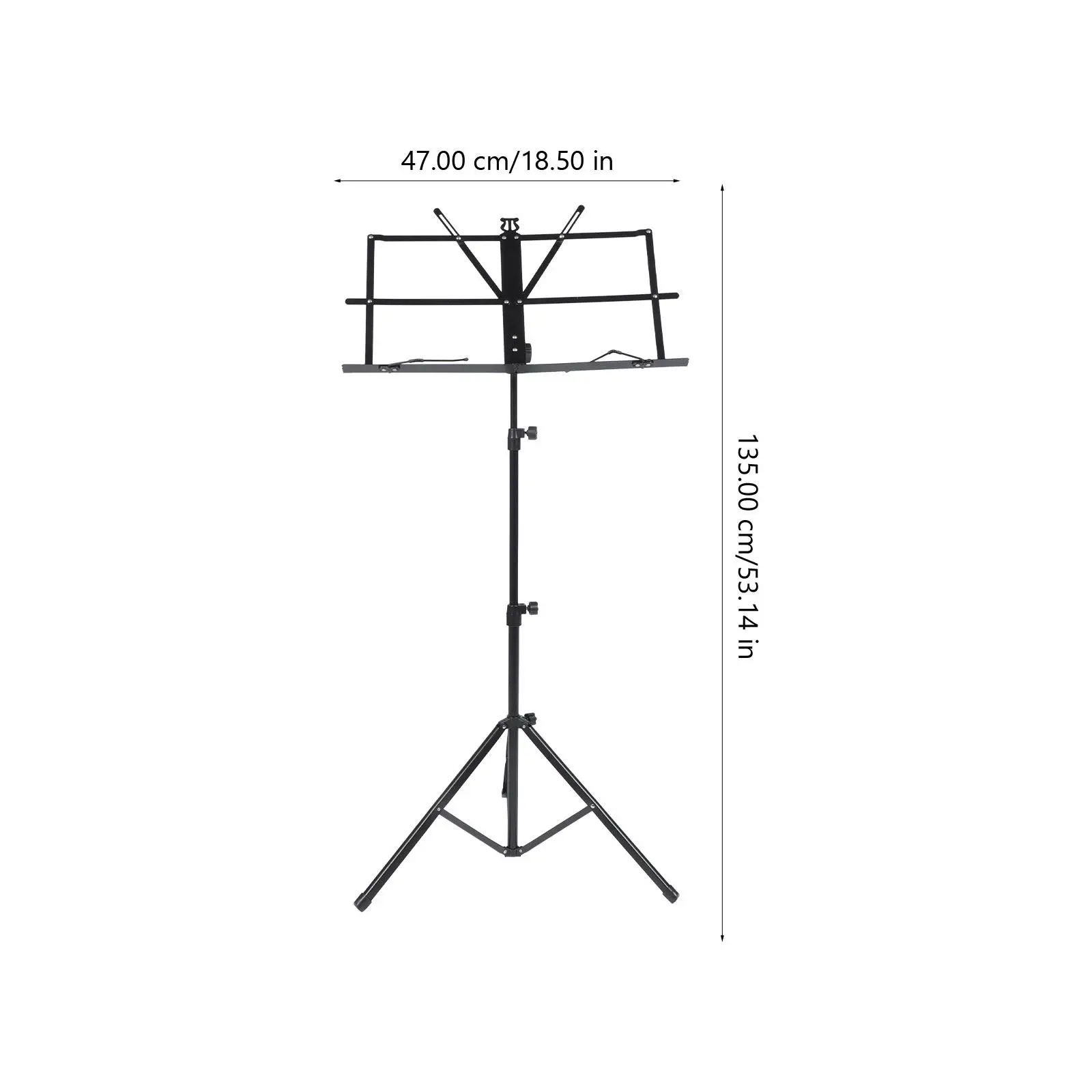 Premium Folding Portable Adjustable Music Stand for Sheet Music Guitar Piano Violin Orchestra Concert Reading Book Recipe